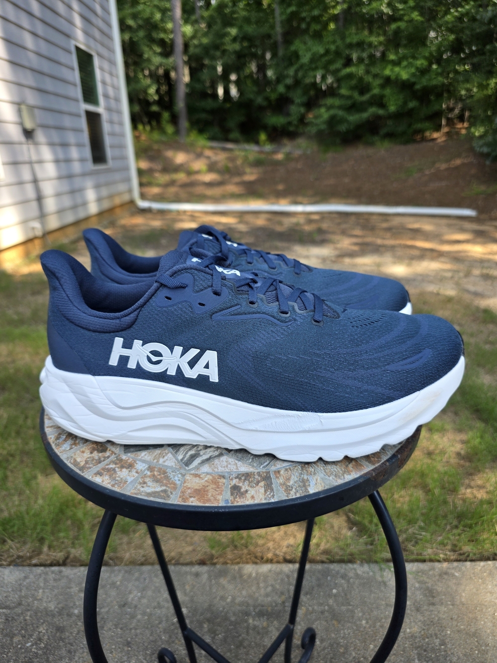 Hoka Arahi 8 1168710 VYN Varsity Navy/White Running Shoes Men Sz 14 4E Worn 1x